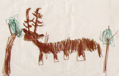 Rothirsch gezeichnet von Johanna (6)